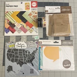 Scrapbook bundle 6 x 6 paper pad and more
